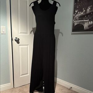 Elegant Black Sleeveless Maxi Dress